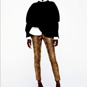 Zara snakeskin pants